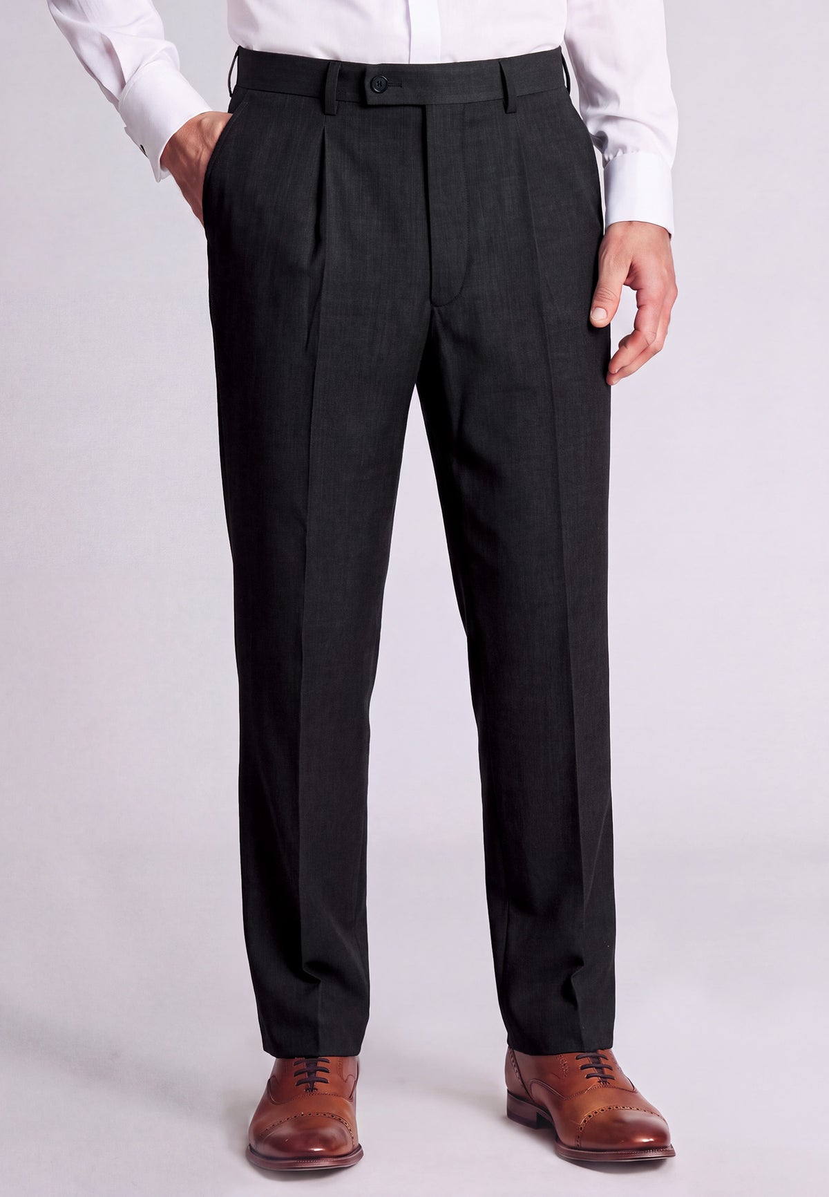 Brook Taverner Herrabuxur Aldwych Tailored Fit, Svartur