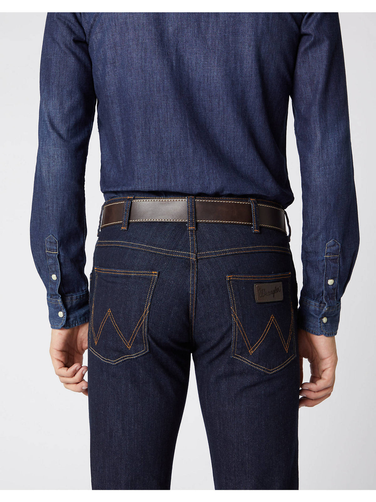 Wrangler Belti Stiched, Brúnn