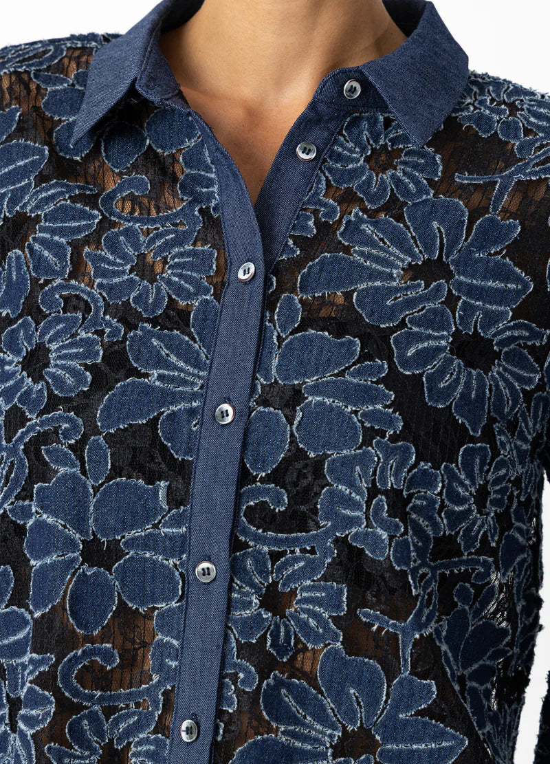 Blómamunstur gallaskyrta