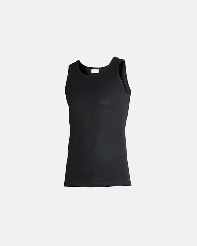 Singlet 100% bómull (Black)