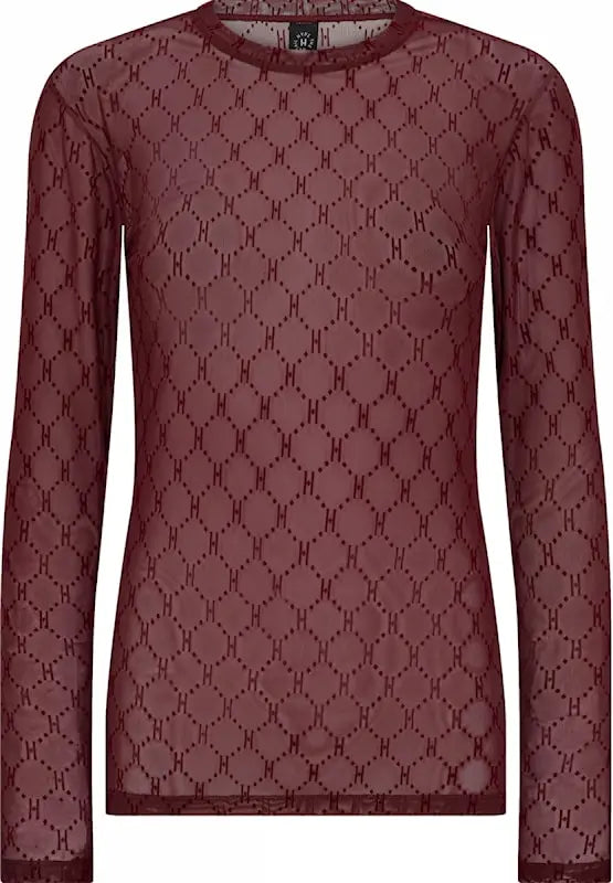 HYPETHEDETAiL mesh blouse sheer long-sleeve lightweight fashion top for women