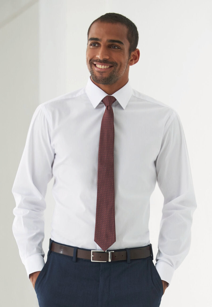 Brook Taverner Herraskyrta Alba Slim Fit, Hvítur