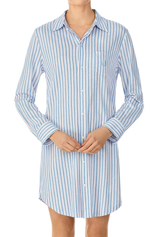 LRL Náttskyrta Blue/Striped