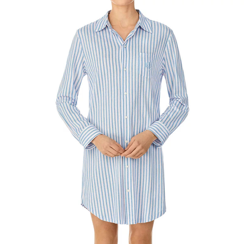 LRL Náttskyrta Blue/Striped