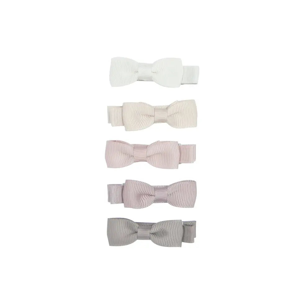 Mini bow Clip Set Averil (belgian chocolate)