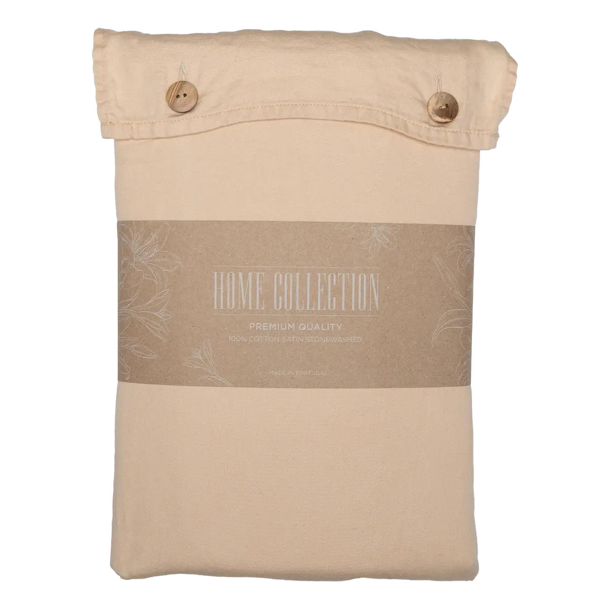 Satín Stonewashed Rúmföt (BeigeYellow) 200 TC