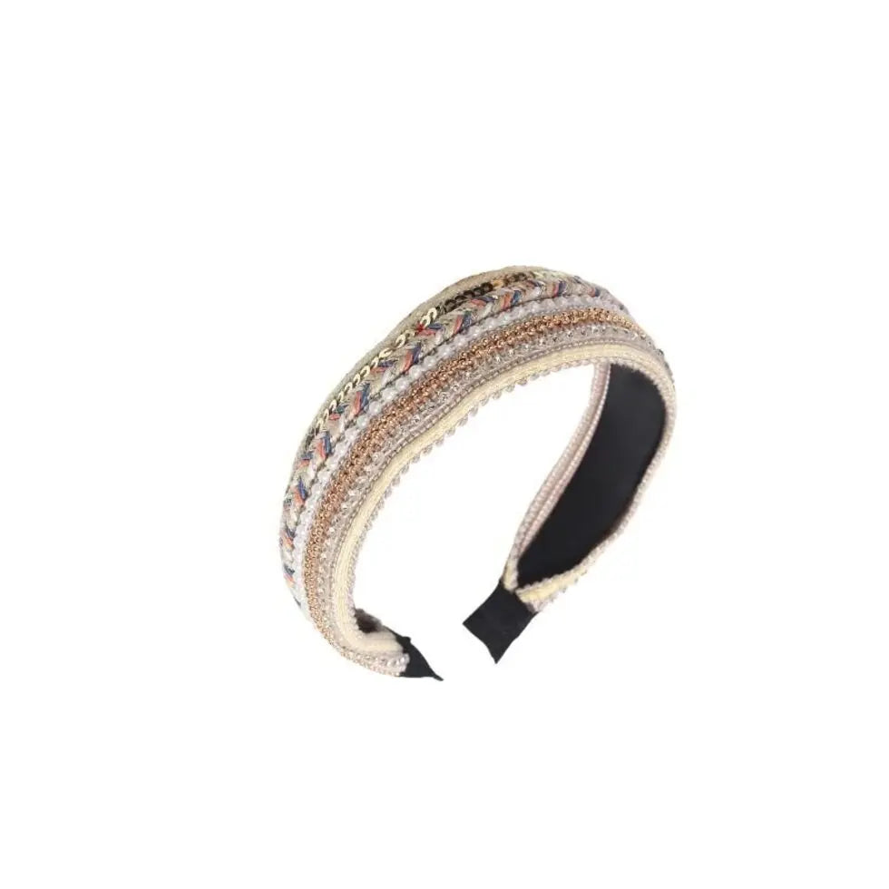 Luxe Braid Alice Band (Desert Pearl)