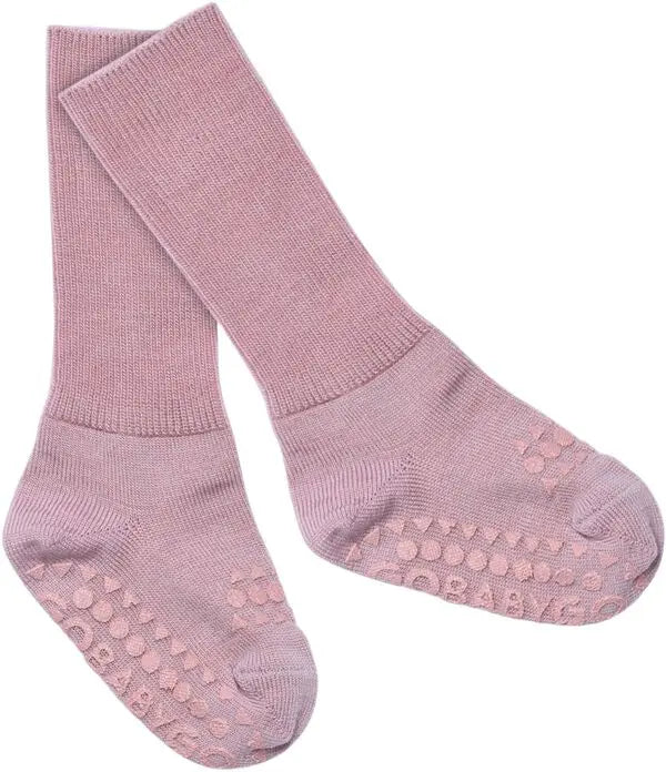 Non-Slip socks in Merino Wool (LV) (Rose Blush)