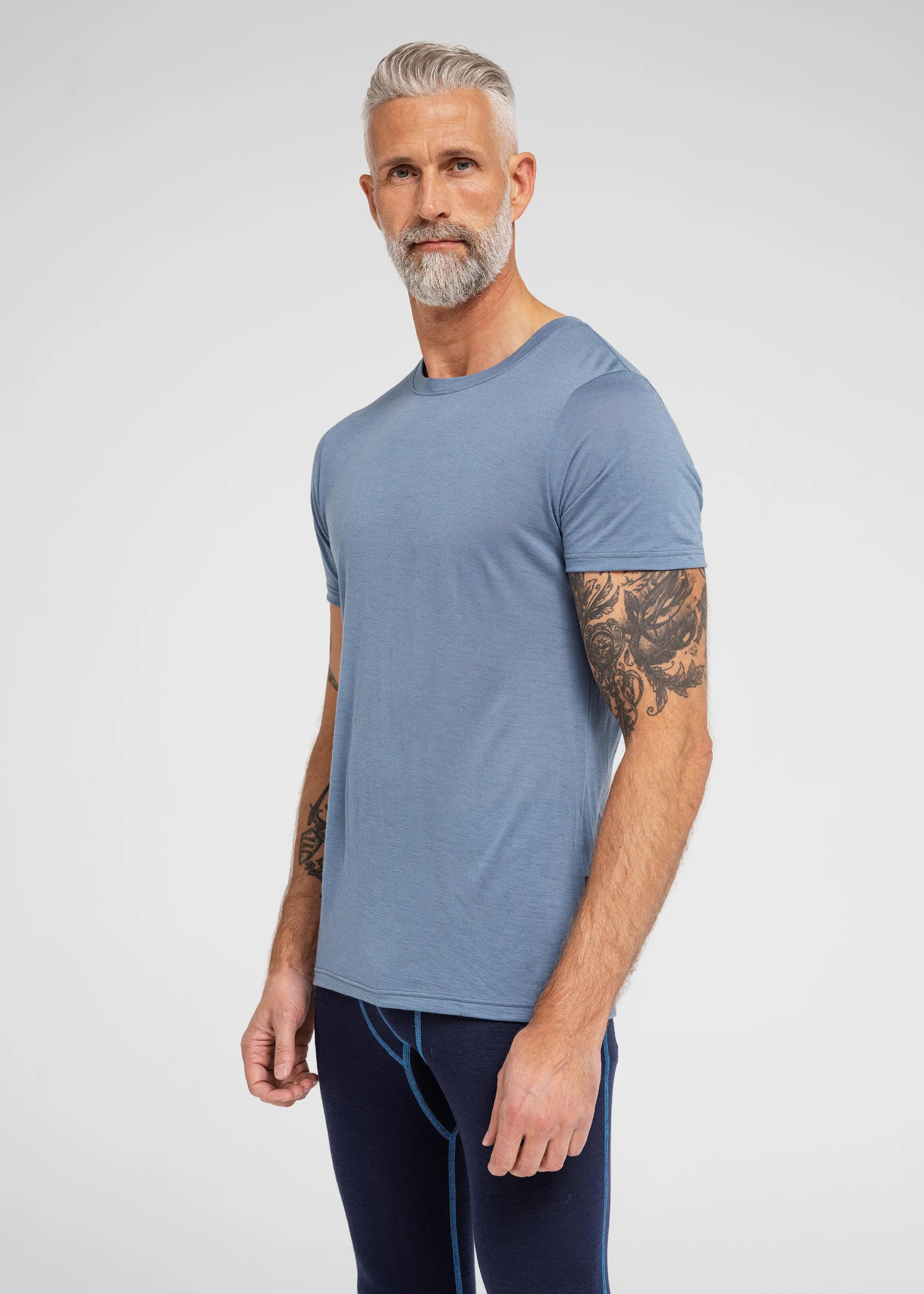 DOVRE Mens Wool Light T-Shirt (LightBlue)