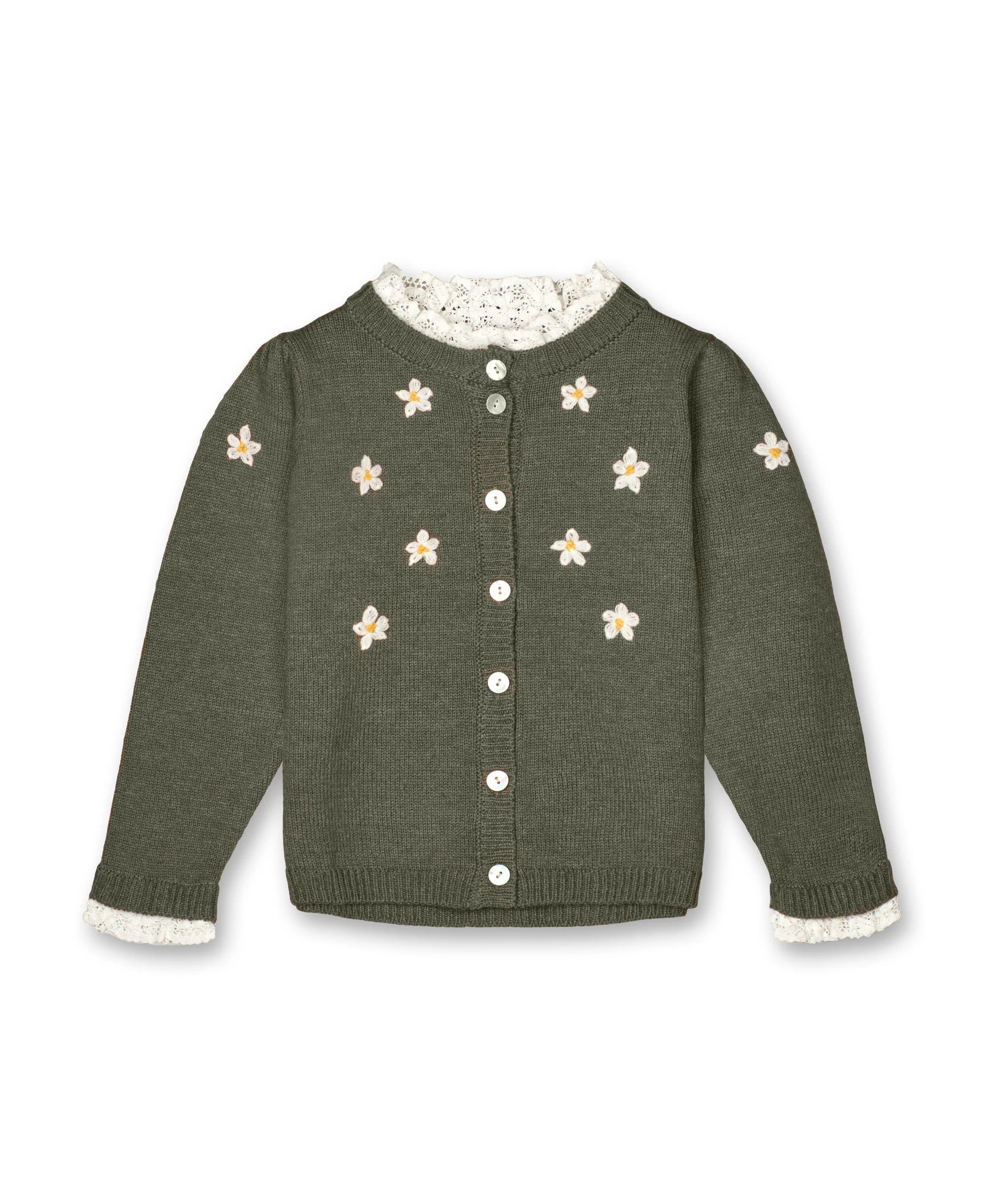DAISY HAND EMBROIDERED CARDIGAN-BEETLE