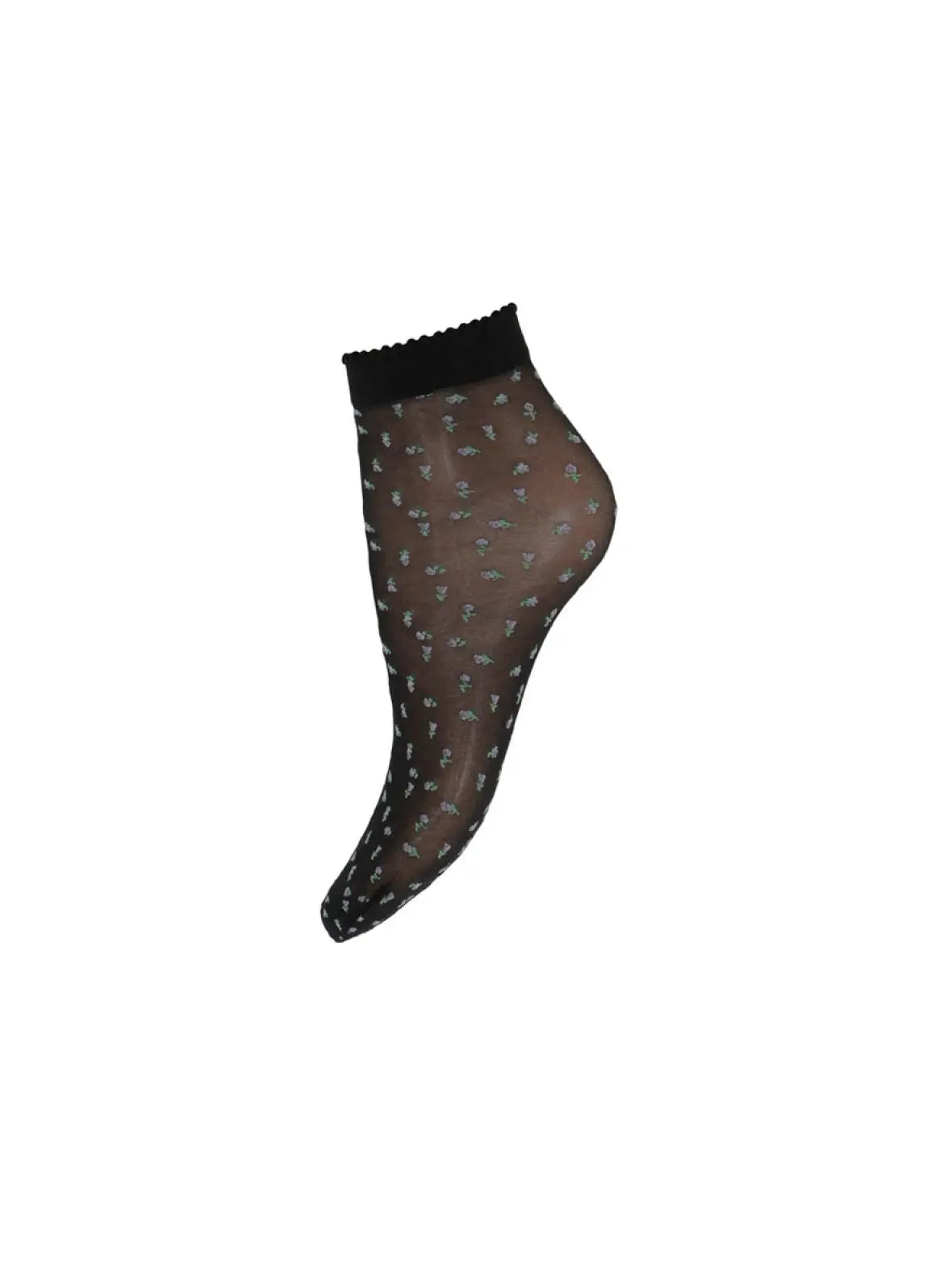 Decoy Ankle Sock Flower 20den (Black)