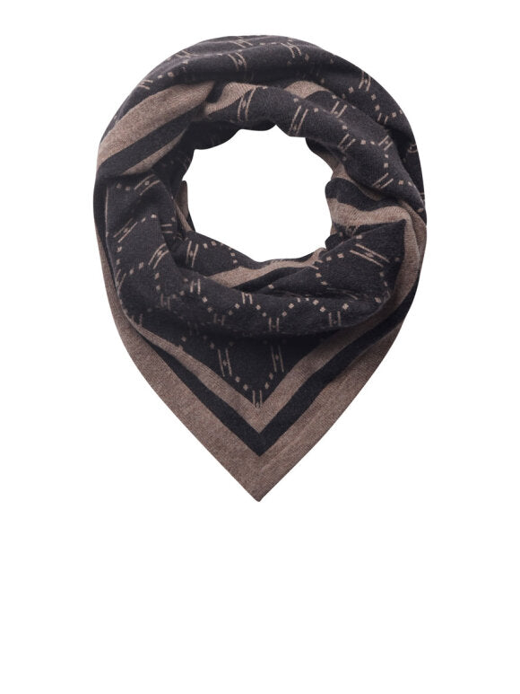 HYPETHEDETAiL triangle scarf (Black) 90%ull 10%kasmír