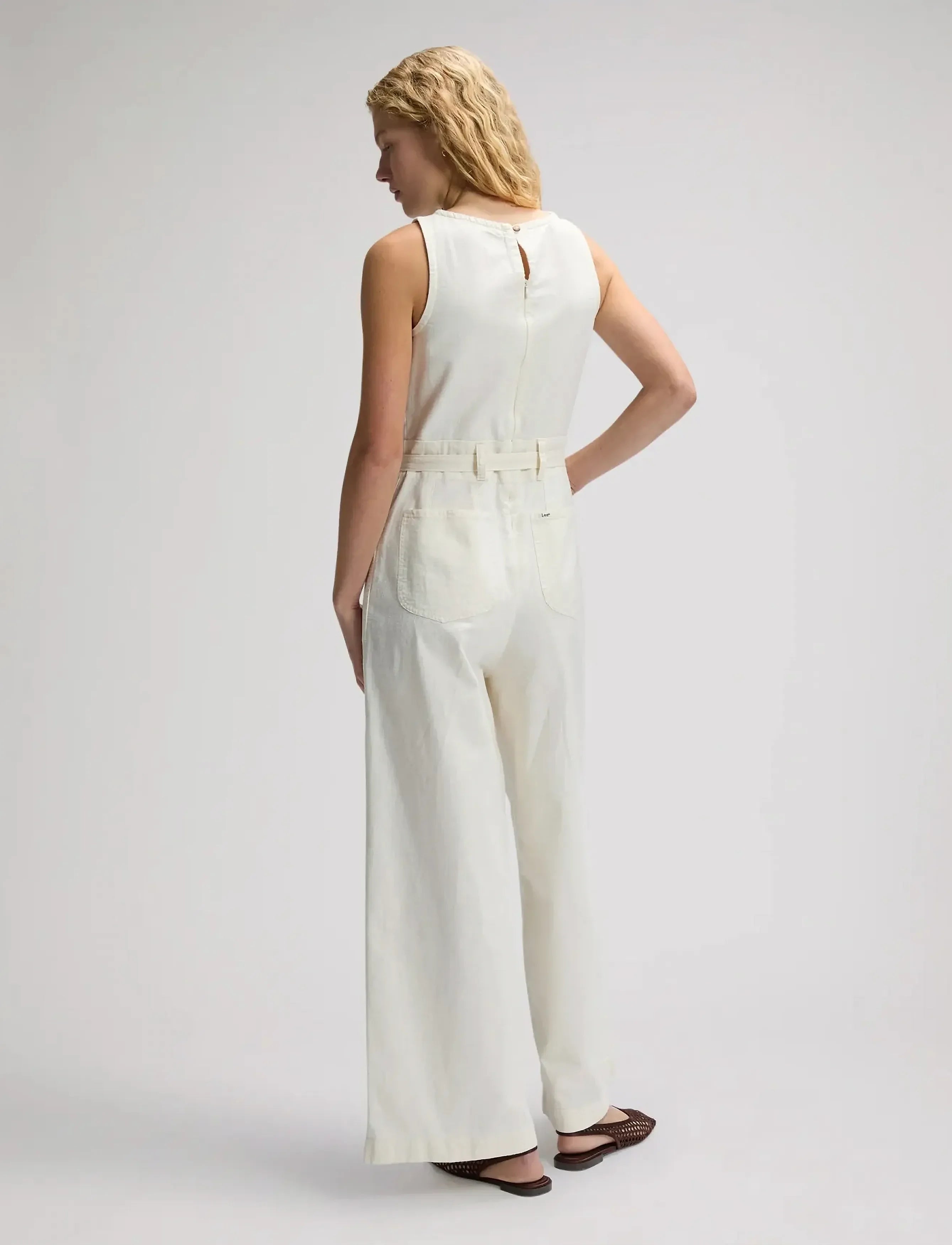 BOATNECK JUMPSUIT NATURAL Samfestingur