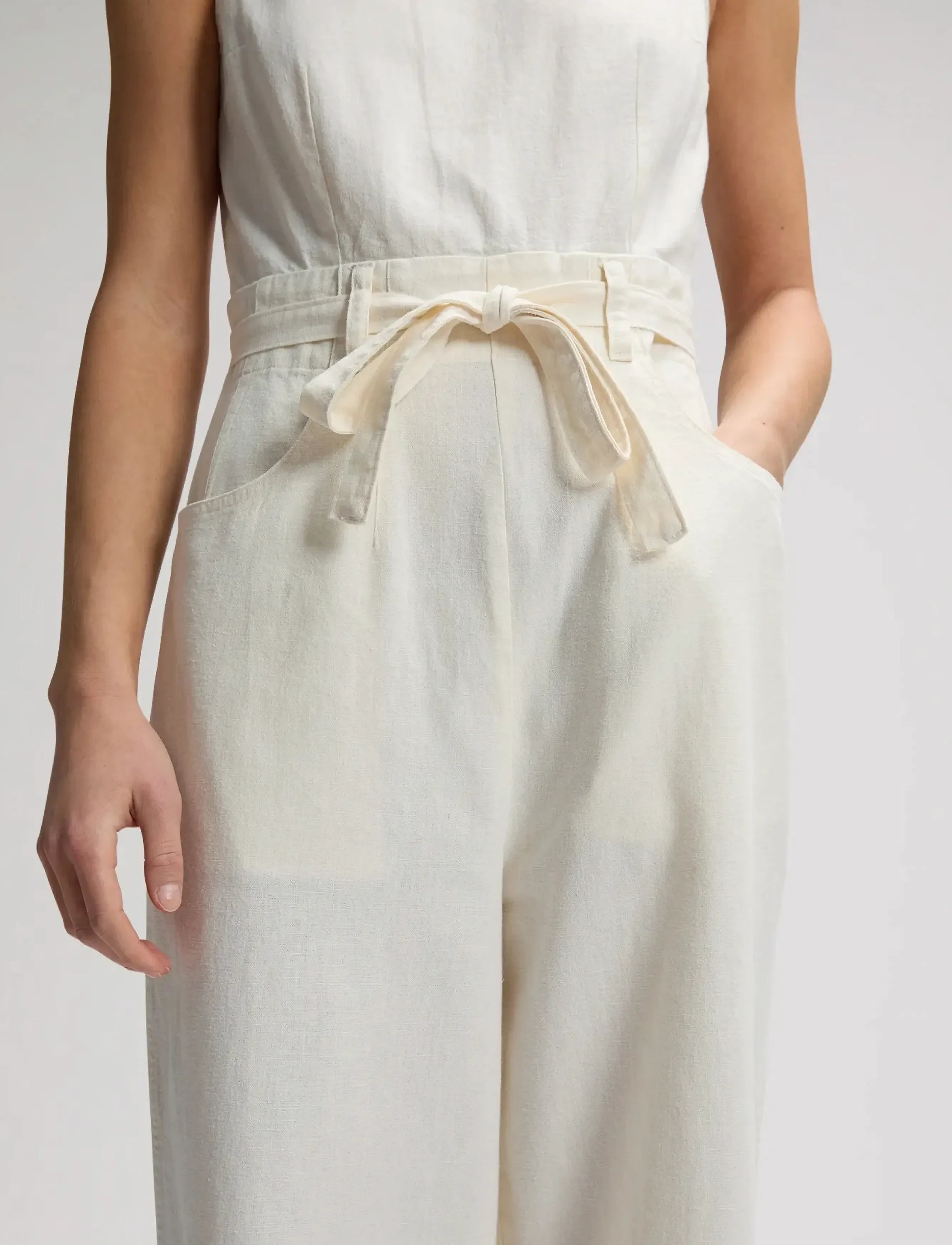 BOATNECK JUMPSUIT NATURAL Samfestingur