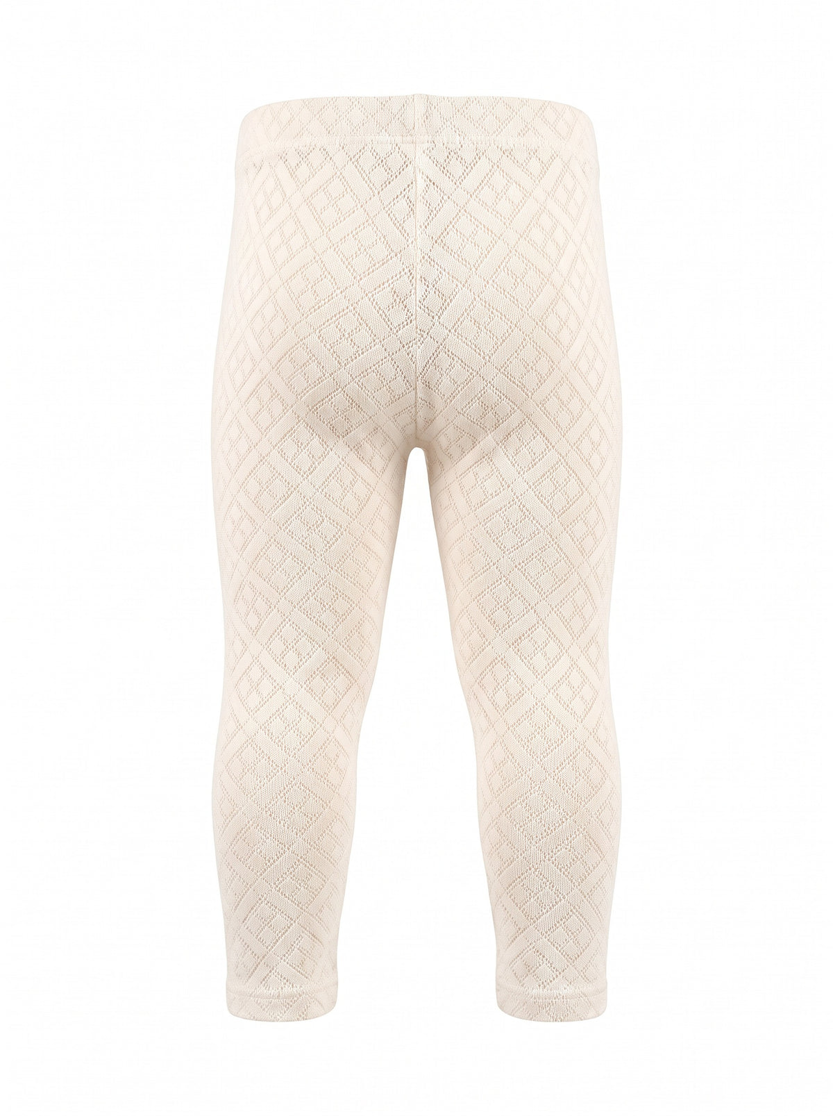 Kids' ankle-length fitted leggings with a soft floral print and elastic waistband.