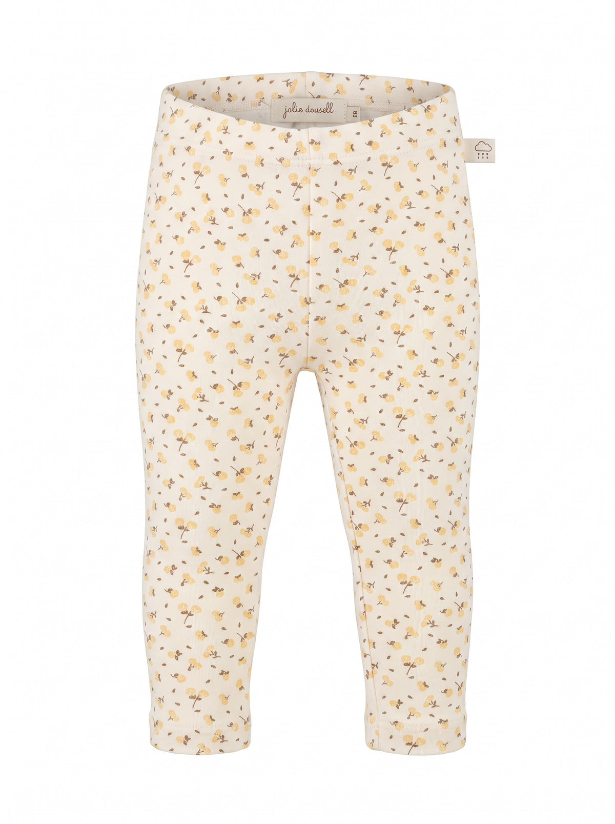 Kids' ankle-length fitted leggings with a soft floral print and elastic waistband.