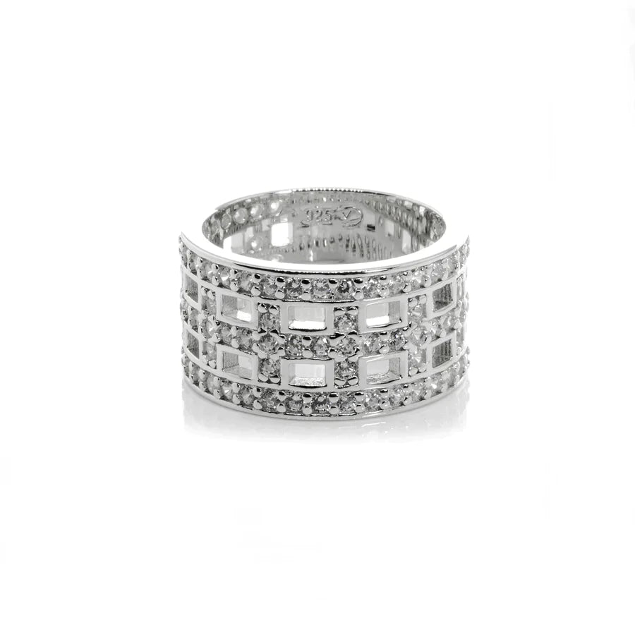Vera Design - 8 Cross hringur Silfur
