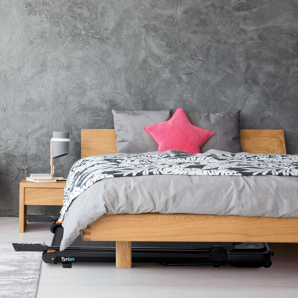 Grey bedroom with chair